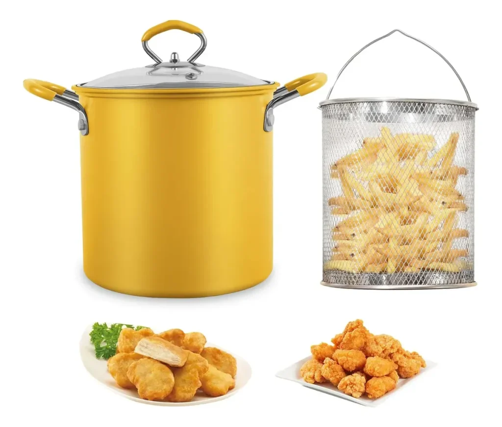 Olla Freidora Con Canasta para Papas Fritas o Pollo 3 Litros